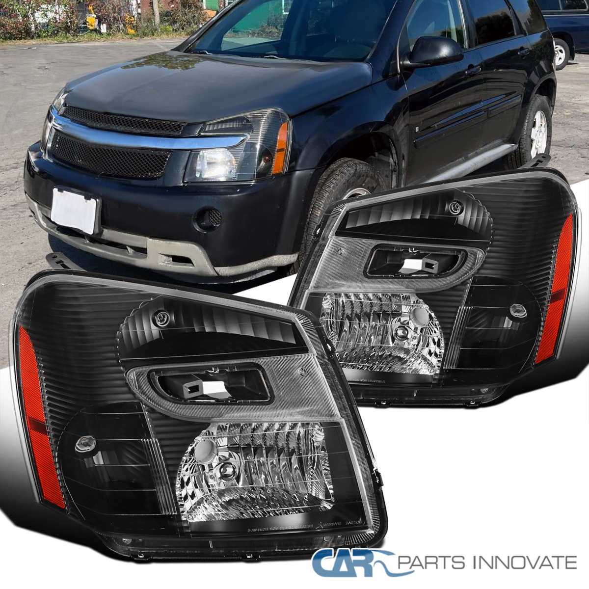 New Pair Set for 05-09 Chevy Equinox Headlights Headlamps Left /& Right 2005-2009