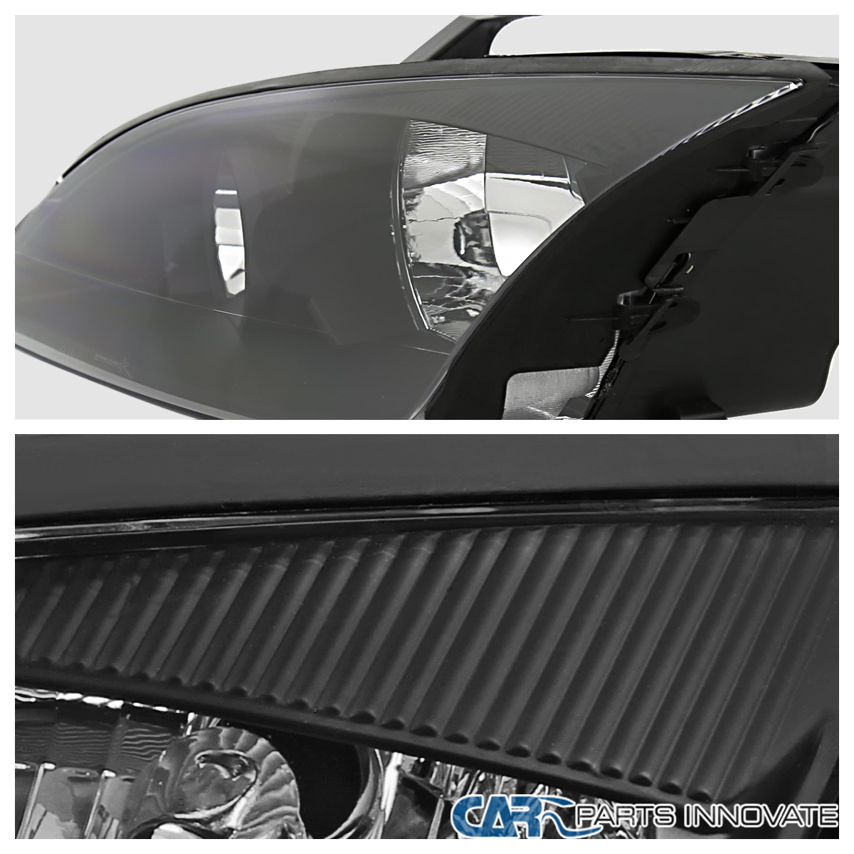 ぴらふ Fits 05-07 Ford Focus ZX4 ST Replacement Black Clear