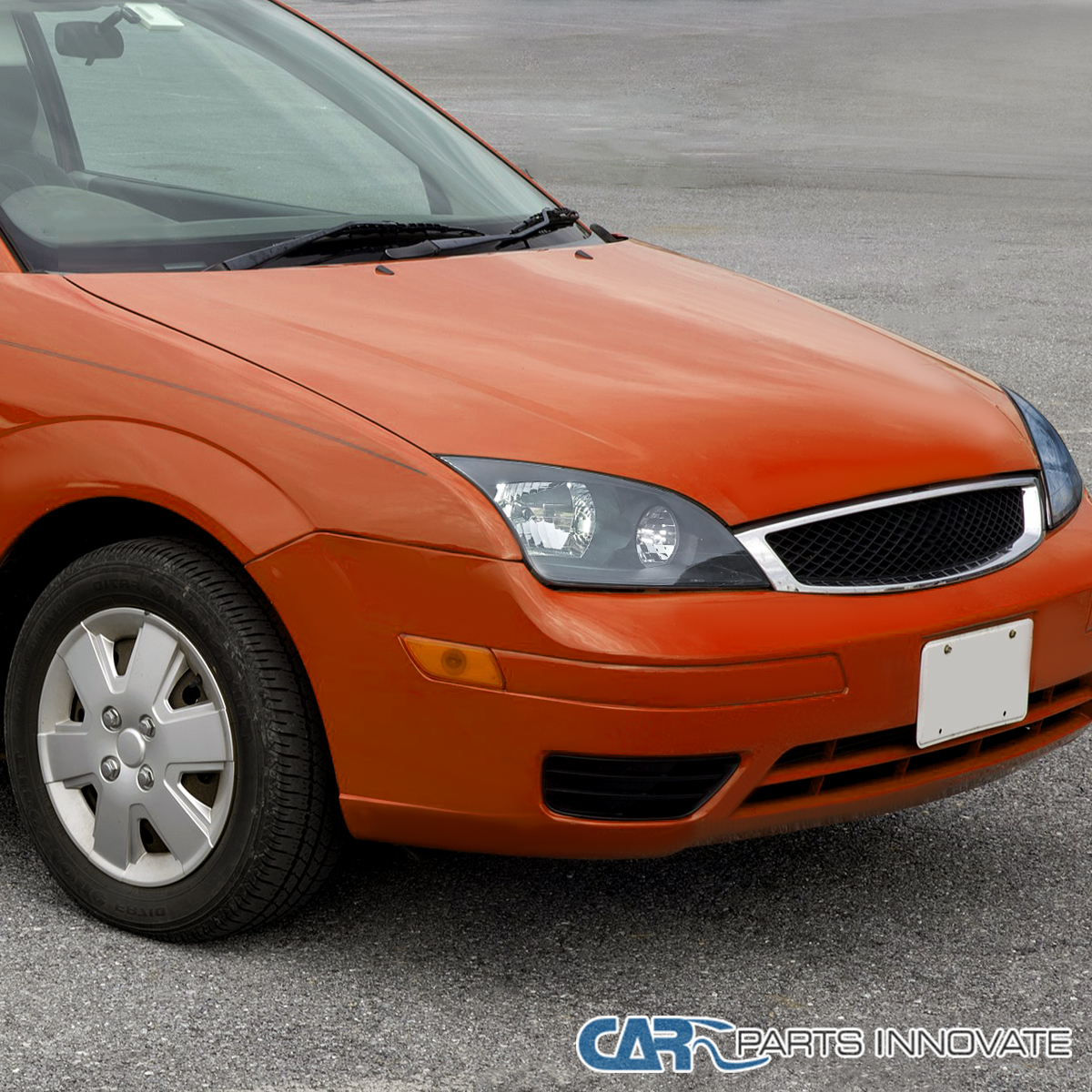 ぴらふ Fits 05-07 Ford Focus ZX4 ST Replacement Black Clear