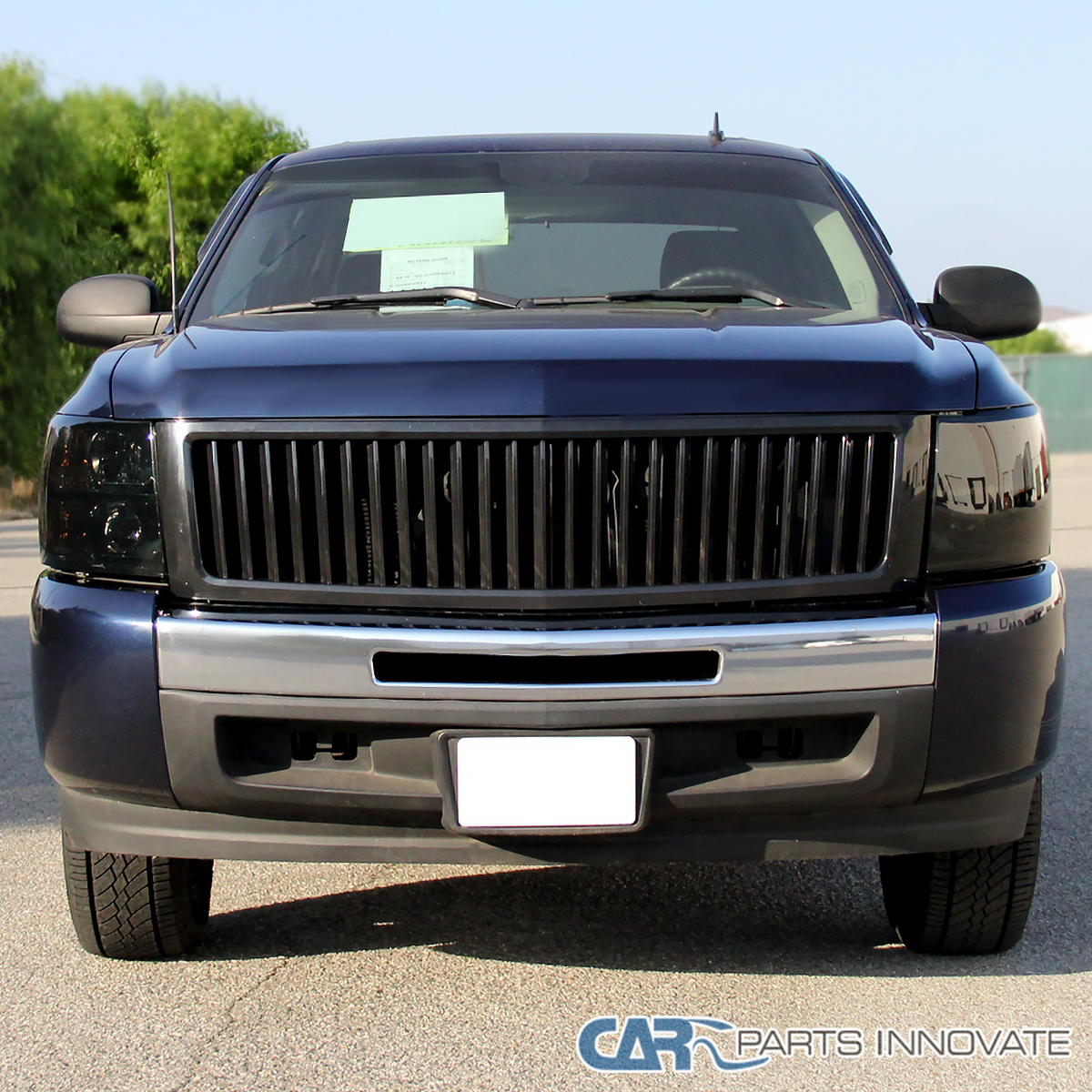 FIT FOR 07-14 CHEVY SILVERADO PAIR SMOKE LENS HEADLIGHTS HEADLAMPS