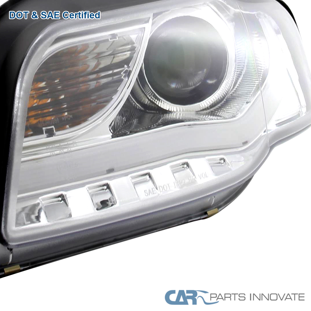 Fits 2006-2008 Audi A4 S4 B7 Projector Headlights LED Tube Head