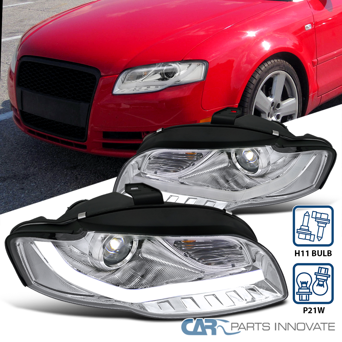アウディA4 S4 RS4 B7セダン用LEDテールランプ 2005-2008y For 05 06 07 08 Audi A4 S4 RS4 B7 Sedan LED Tail Brake