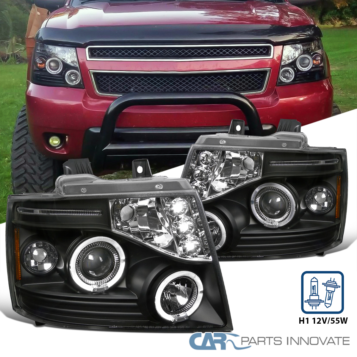 2007-2014 Chevy Tahoe, Suburban & Avalanche Complete HID Projector Headlight Retrofit Package