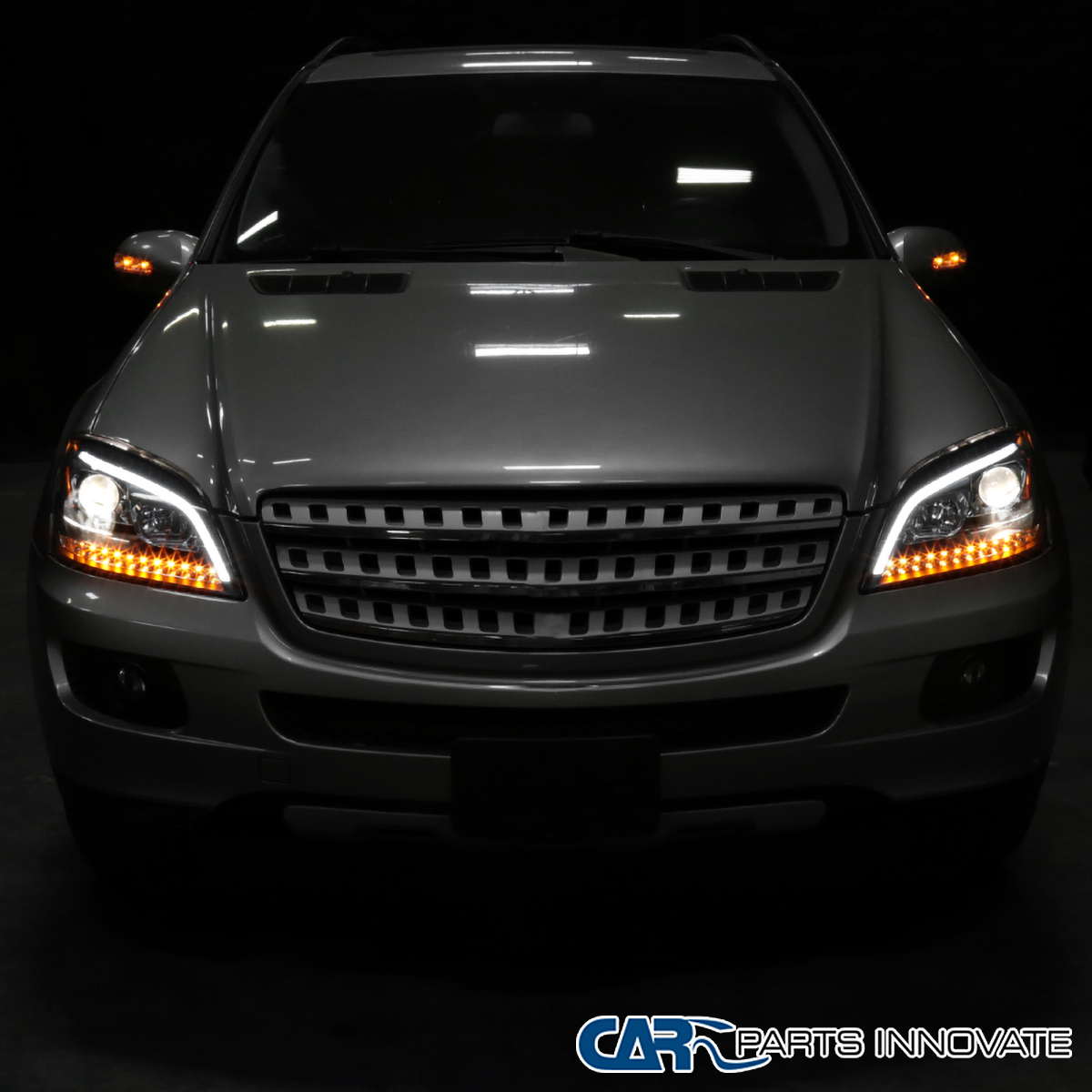Smoke Projector Headlights For Mercedes W164 ML350/ML500 2006-2008 - LED Strip