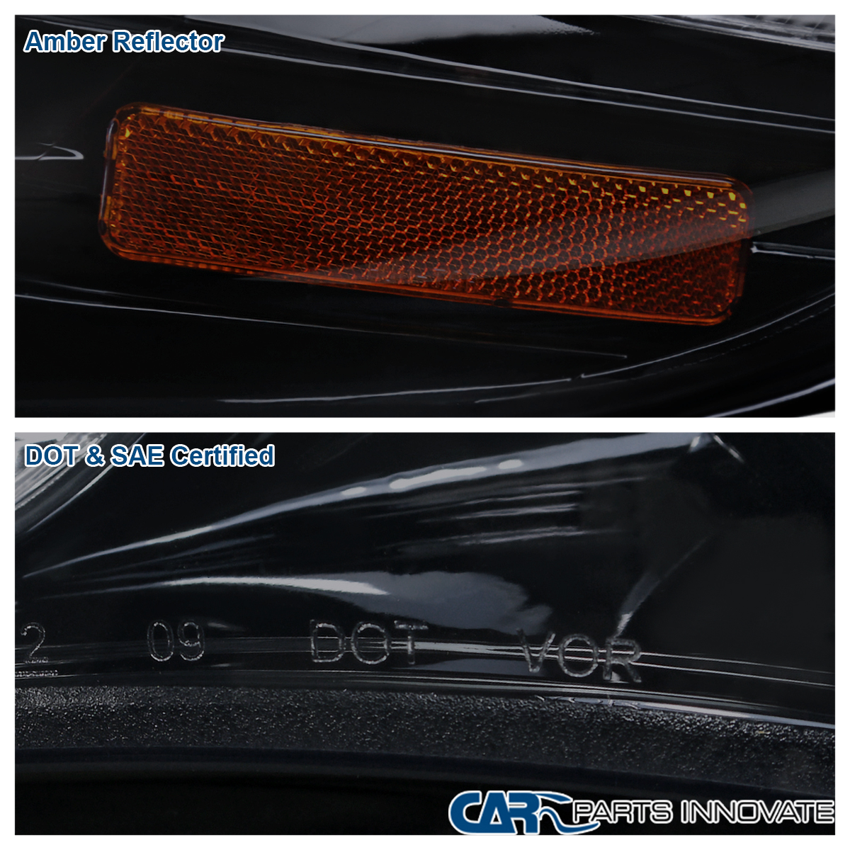 VLAND LED DRL Projector Headlights For 2011-2013 TOYOTA COROLLA Front Lamps L+R