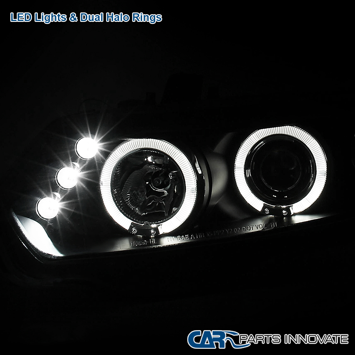 thumbnail image 2 of Superbautoparts Diamond Headlights With Signal Lamps For 2006-2011 Honda Civic 2D Coupe, Chrome Housing, Direct Fit, Pair 2 of 3