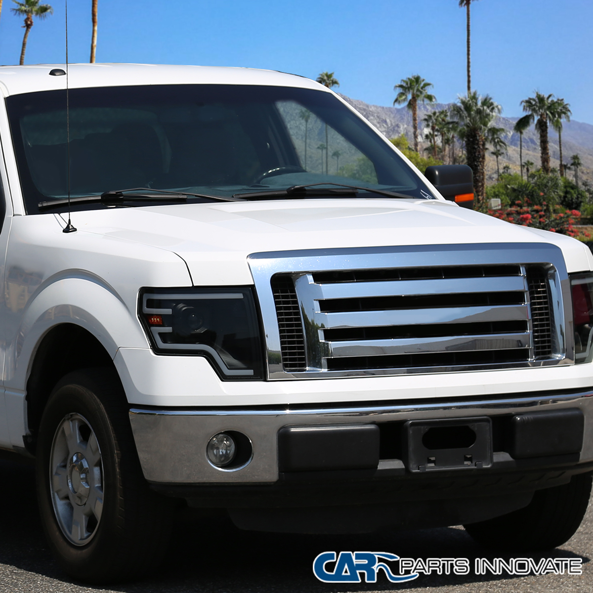 Fits 2009-2014 Ford F150 Smoke Switchback LED Signal Tube Projector Headlights - Picture 12 of 14
