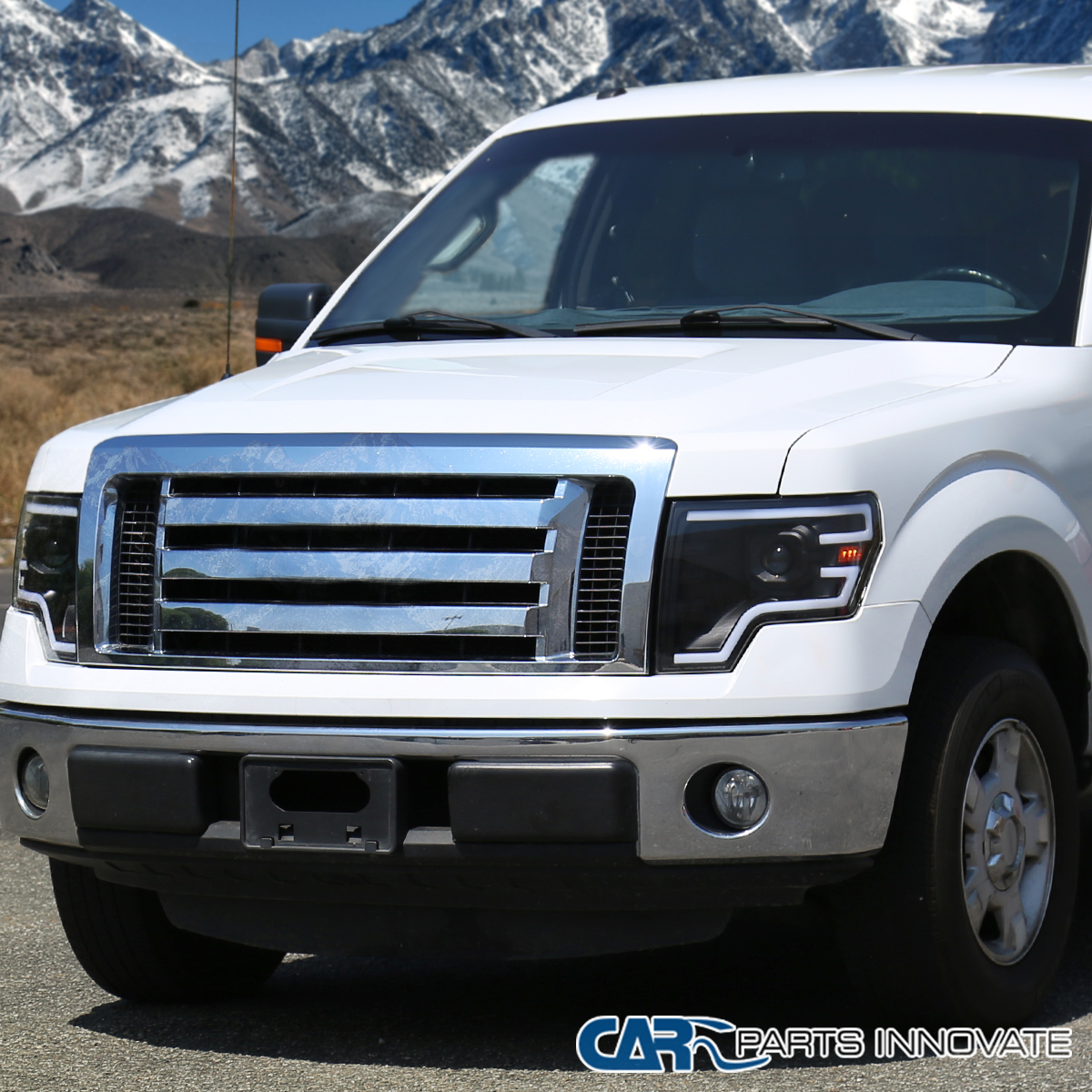 Fits 2009-2014 Ford F150 Smoke Switchback LED Signal Tube Projector Headlights - Picture 13 of 14