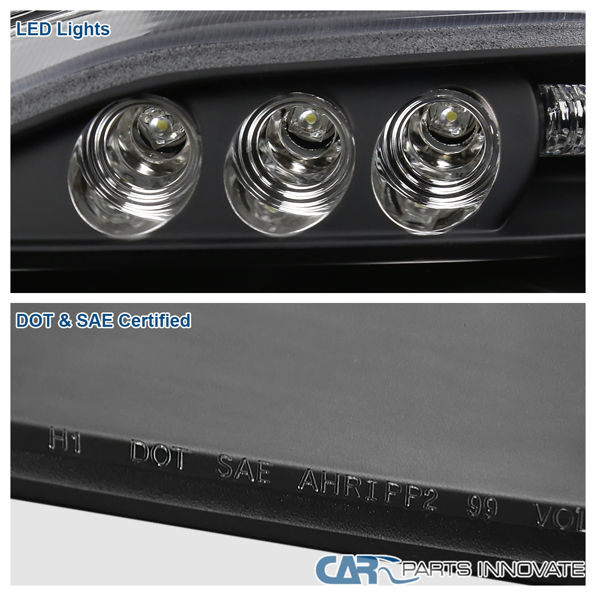 ⭐︎ Fits 2004-2008 Chevy Aveo LED Dual Halo Projector Headlights