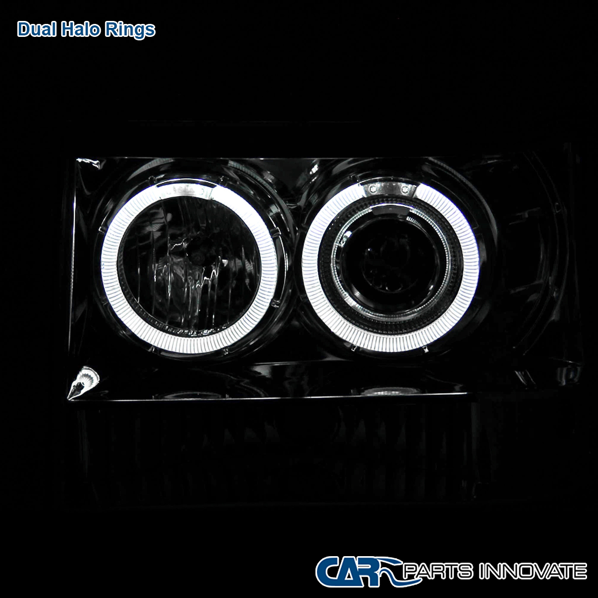 Fits 93-96 Jeep Grand Cherokee Clear Halo Projector Headlights