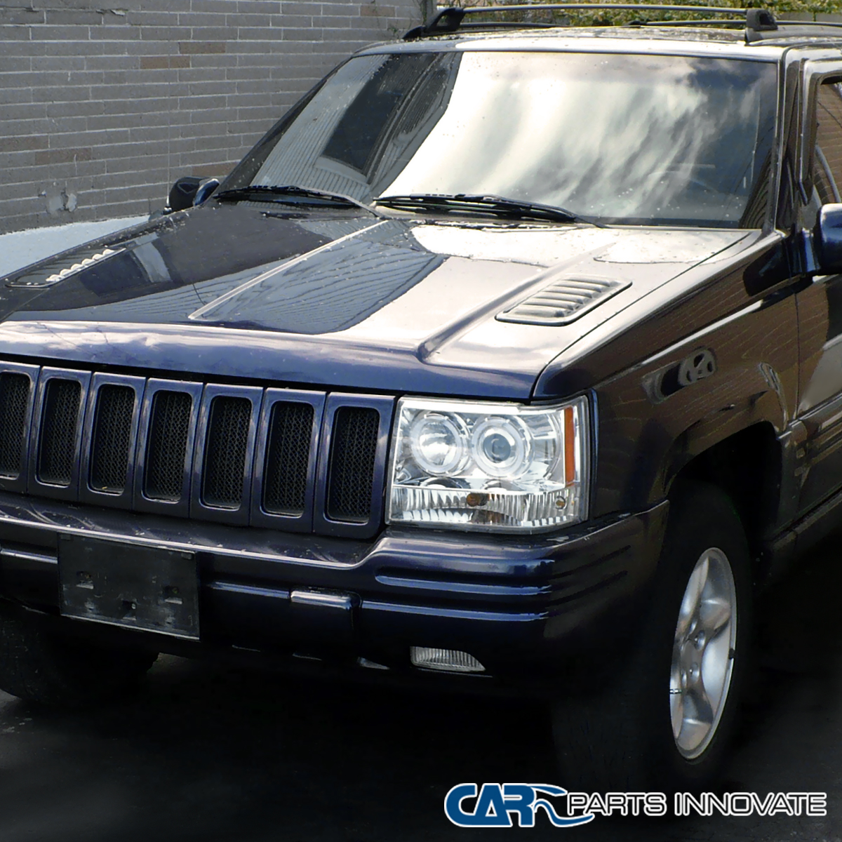 Fits 93-96 Jeep Grand Cherokee Clear Halo Projector Headlights