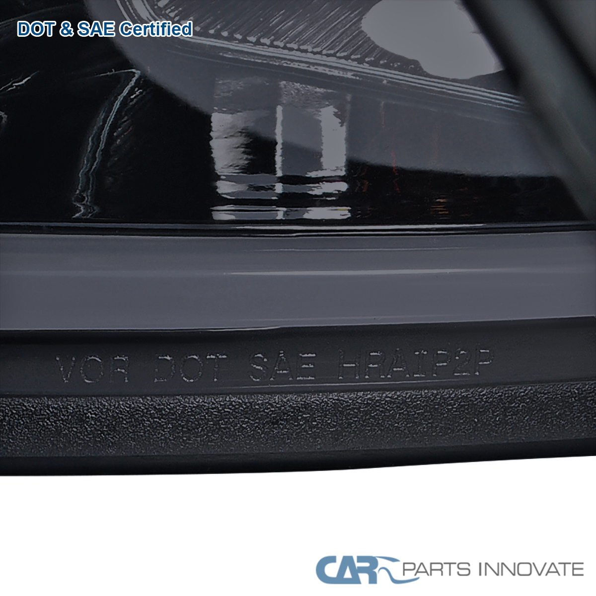 Carpartsinnovate LED Strip Projector Headlights For Chevy Impala 2006-2013 - Matte Black Housing, Clear Lens