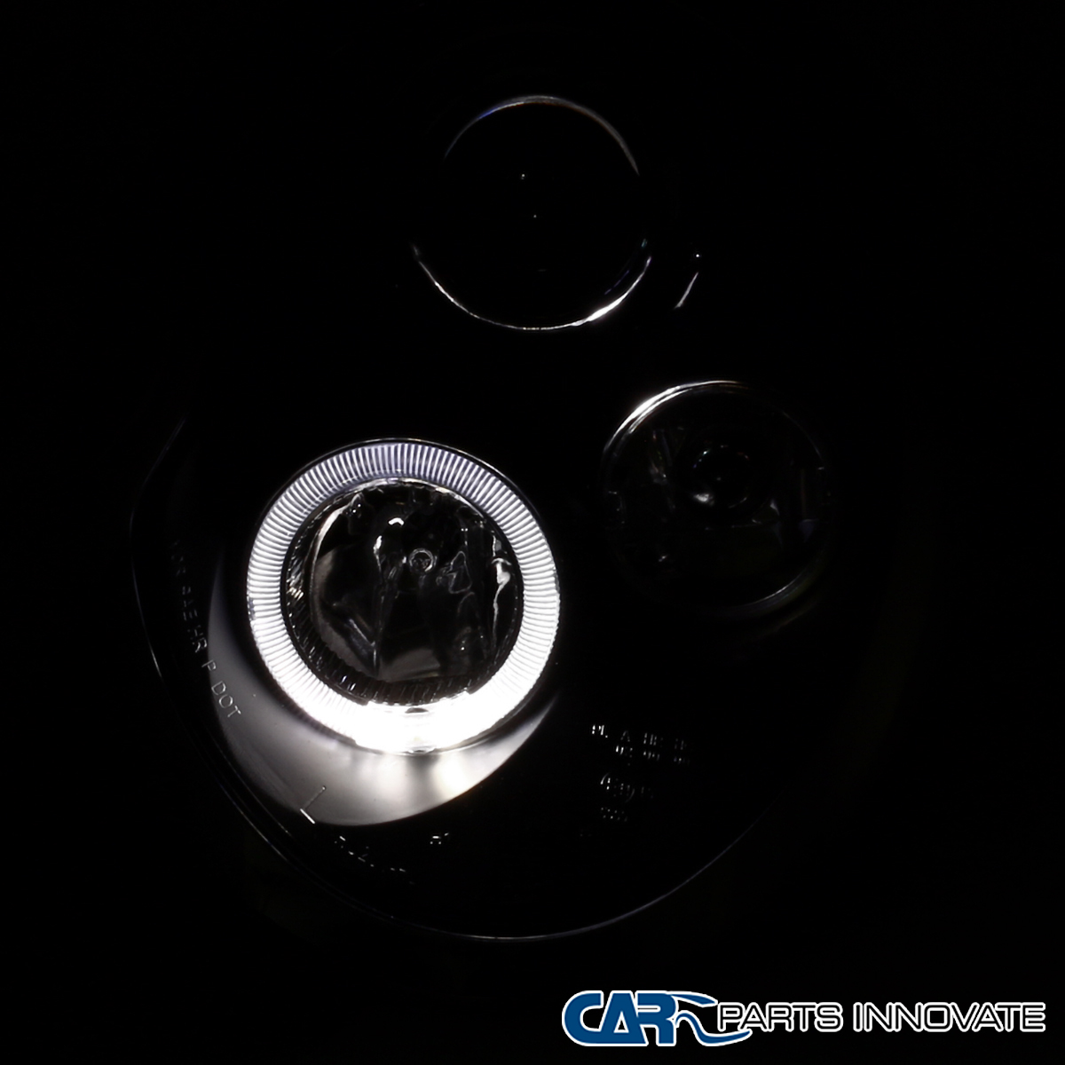 Black LED Halo Projector Headlights Pair – For 2002-2006 Mini Cooper (Left + Right)