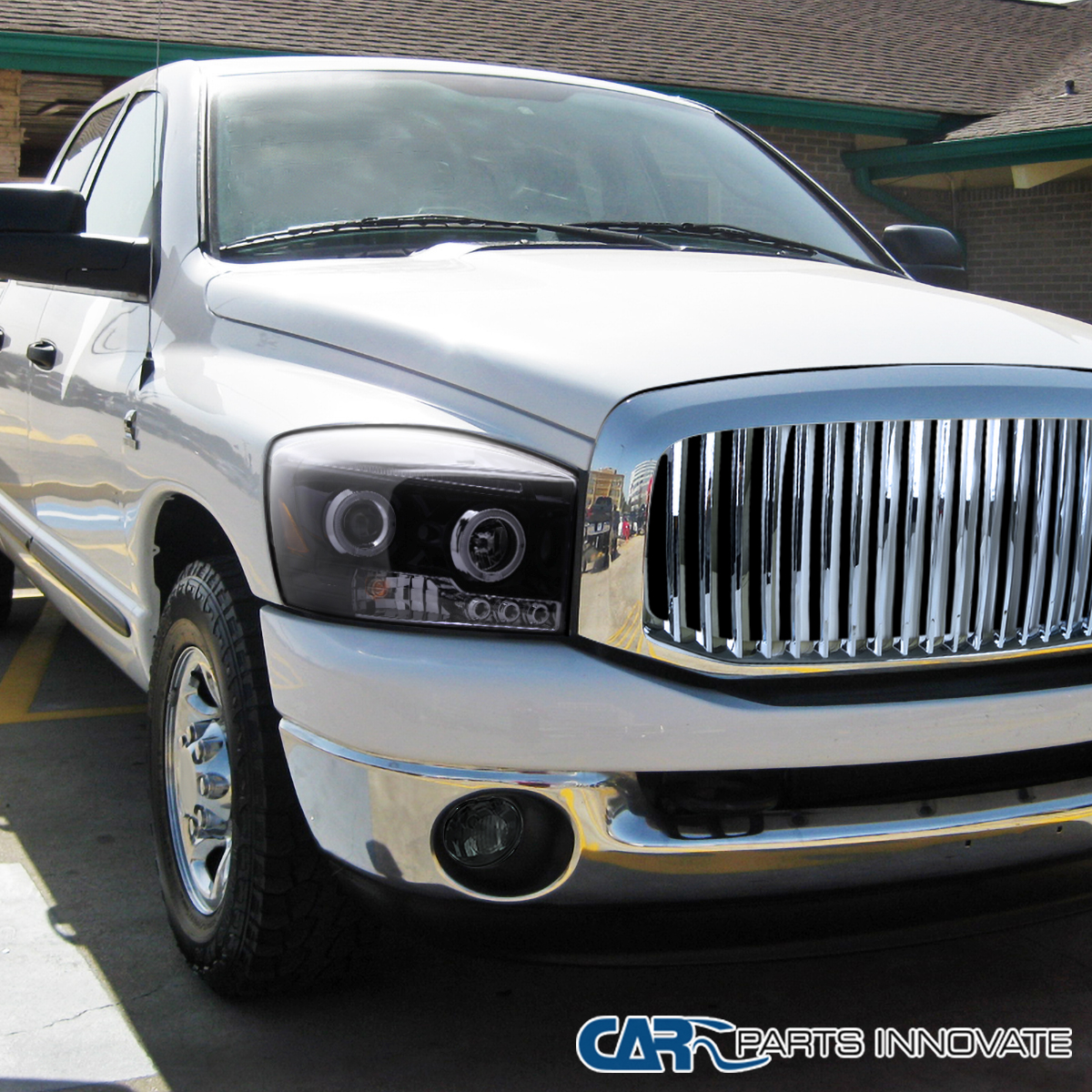 Spyder 06-08 Dodge Ram 1500-3500 Halo Projector Headlights Smoked