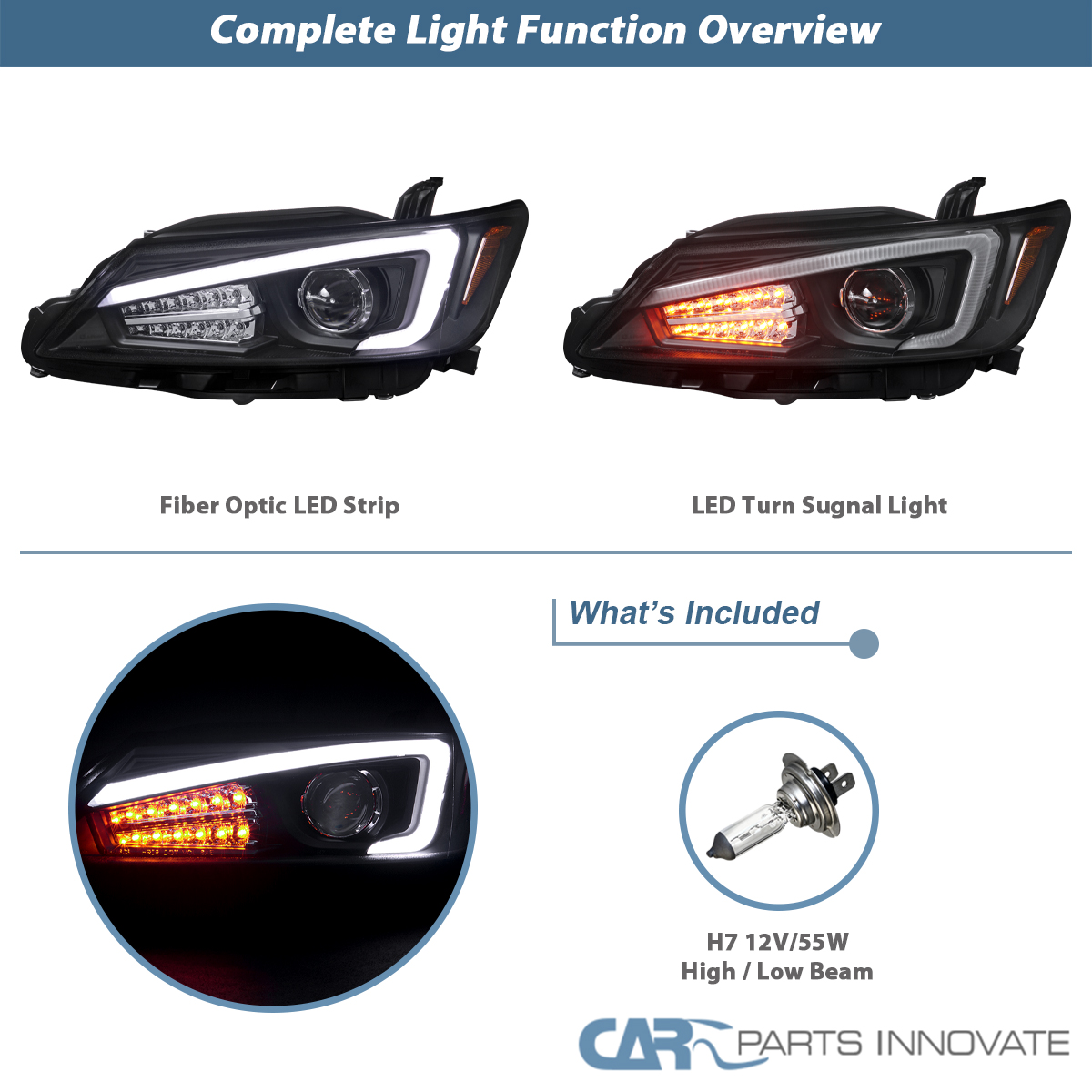 Light Up The Night! Autozensation Black Projector Headlights W/ LED Signals For Scion TC (2011-2012-2013)