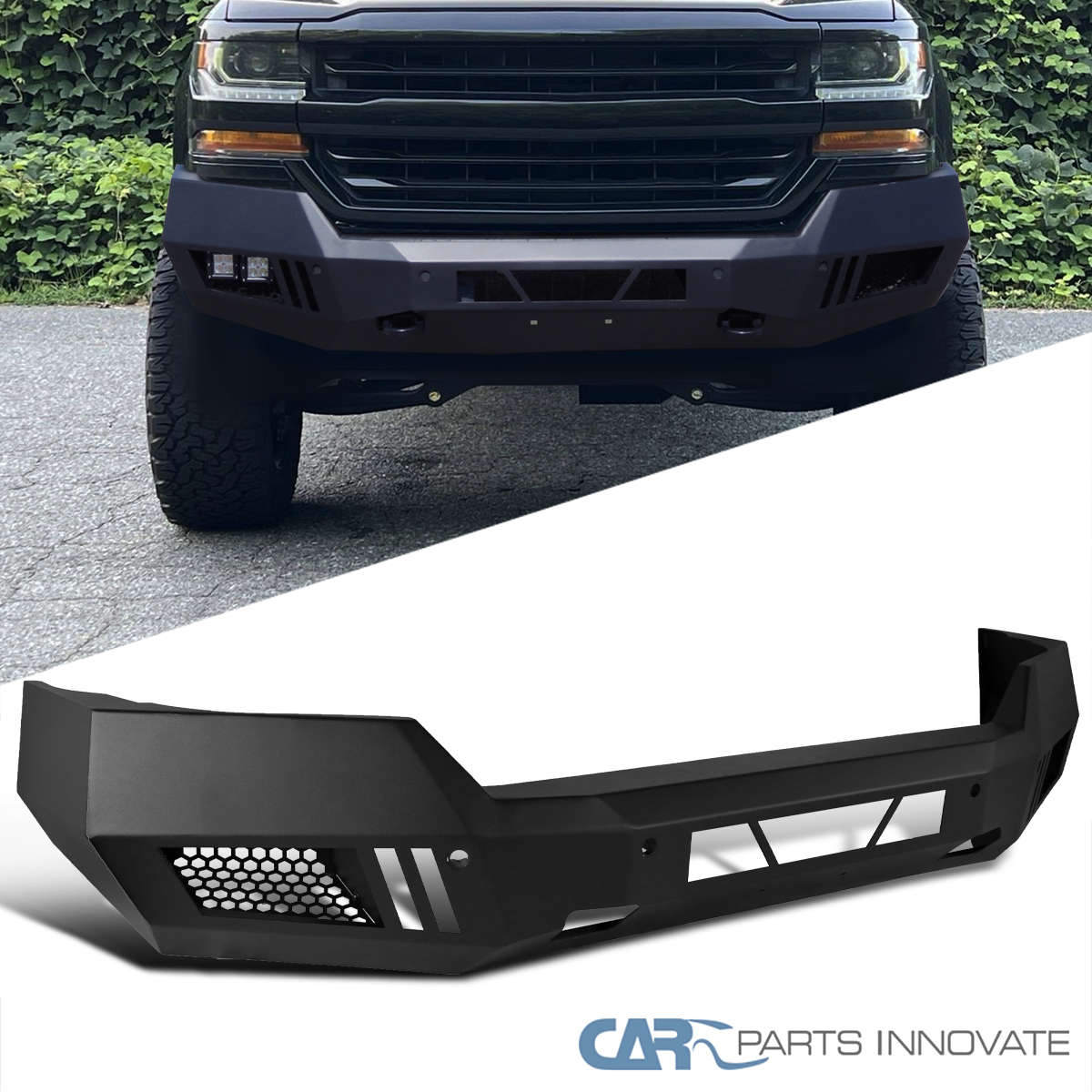 For 1618 Chevy Silverado 1500 Pickup Truck Black Front Guard Bumper