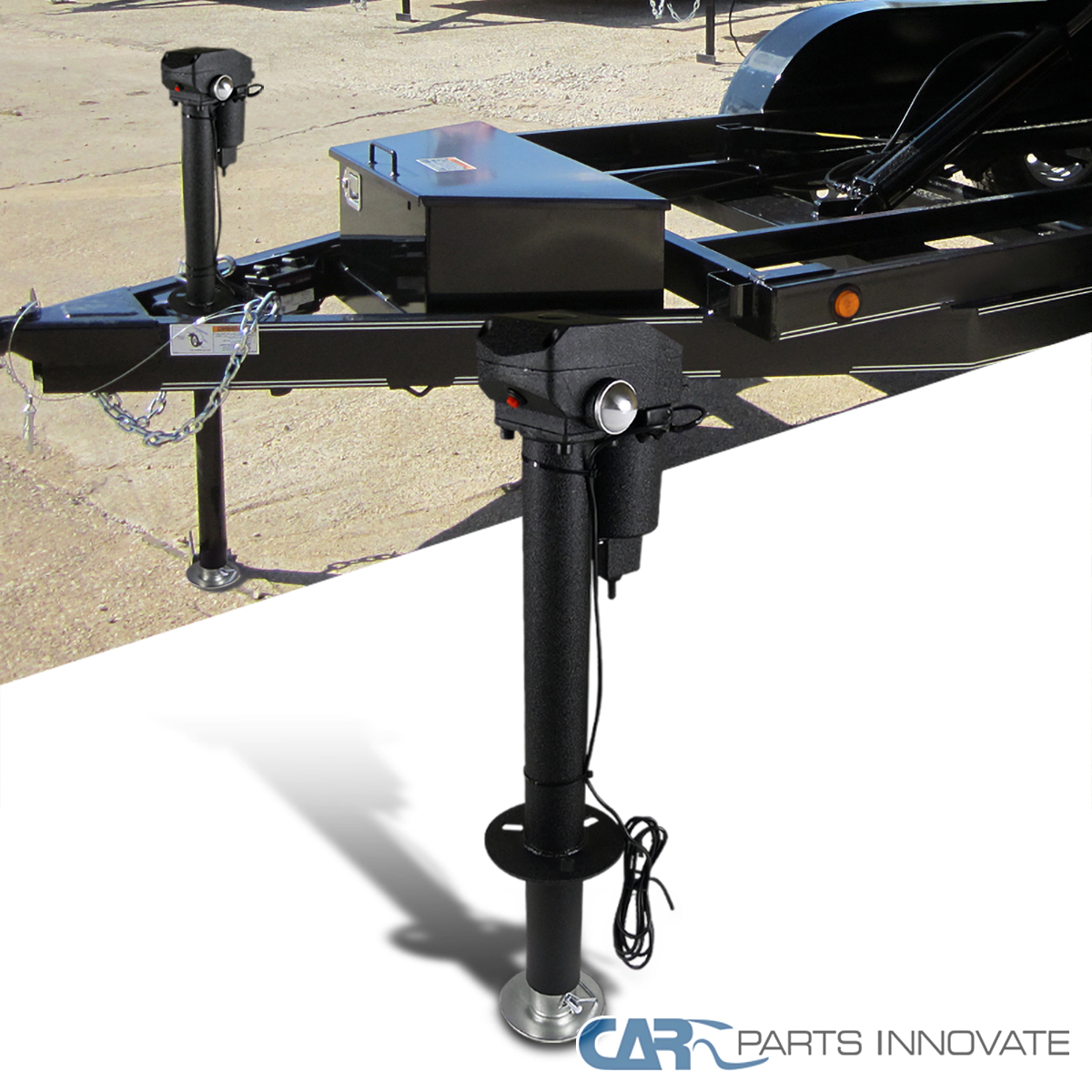 Electric Power Lift Tongue Jack 12V 3500Lbs Camper RV Trailer Level