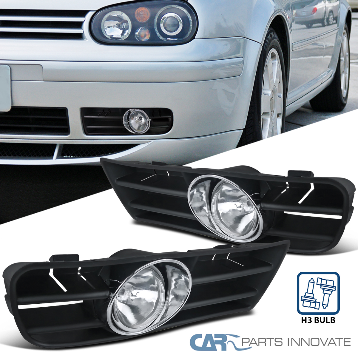 Buy BLK DRL STYLE LED PROJECTOR HEAD LIGHTS W/FOG SIGNAL 1999-2004 VW JETTA BORA MK4 In Mira - Foto 11