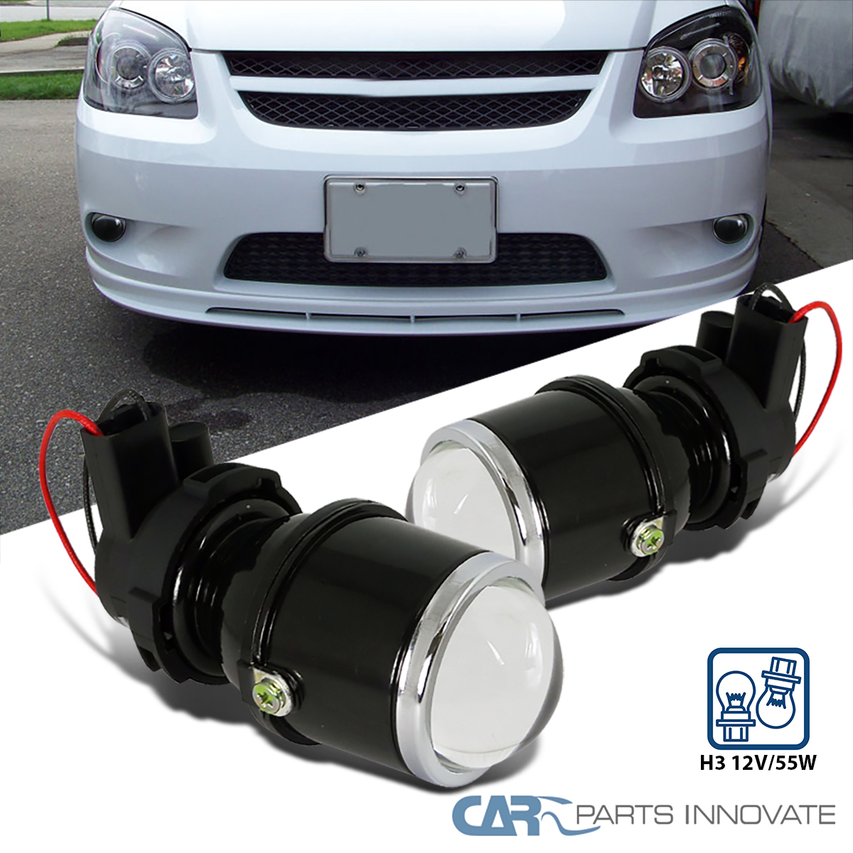4/" CAR JDM UNIVERSAL 12V H3 55W REPLACMENTS FOG LIGHTS DRIVING LAMPS CAR TRUCK