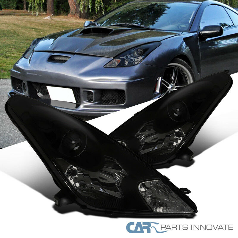 Fit Toyota 00 05 Celica Black Smoke Projector Headlights Head Lamps Left Right Ebay