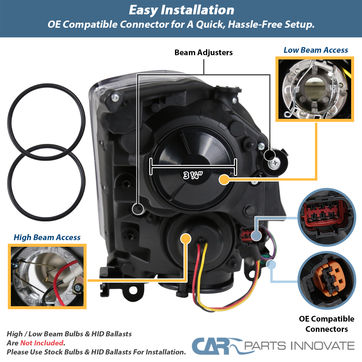 Fit 2003-2007 Infiniti G35 Coupe Sequential LED Signal Projector