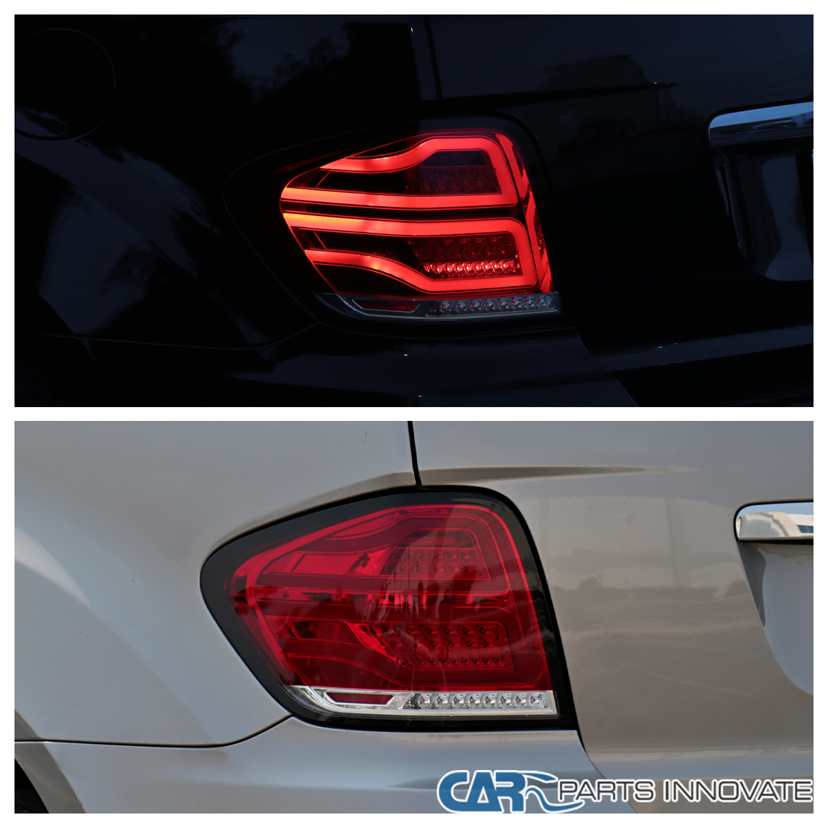 thumbnail image 2 of Black Full LED Tail Lights For Mercedes-Benz W164 ML-Class 2006-2011 – Euro Style 2 of 5