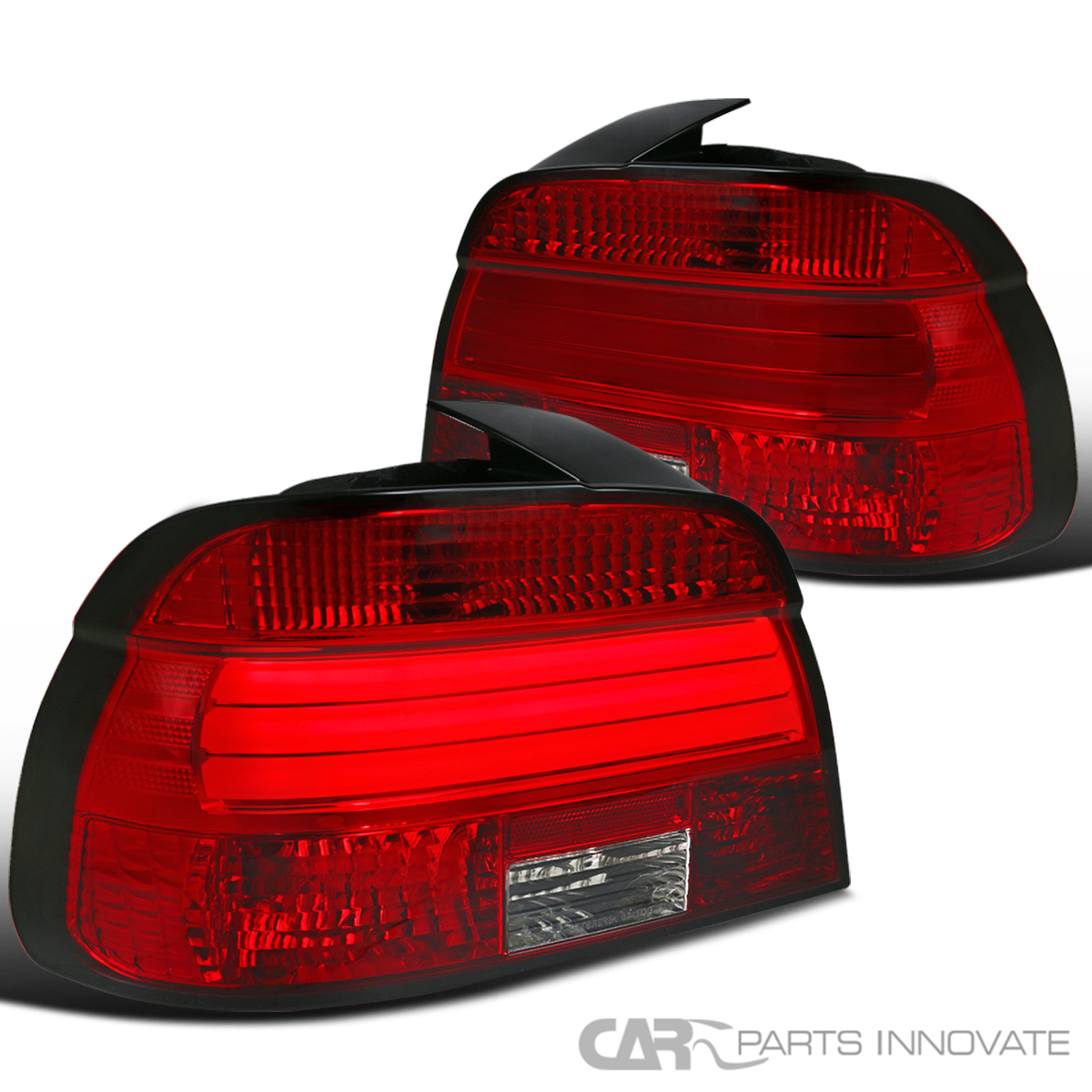虹色デイズ Fit 01-03 BMW E39 5-Series 525i 530i 540i Red/Clear Tail