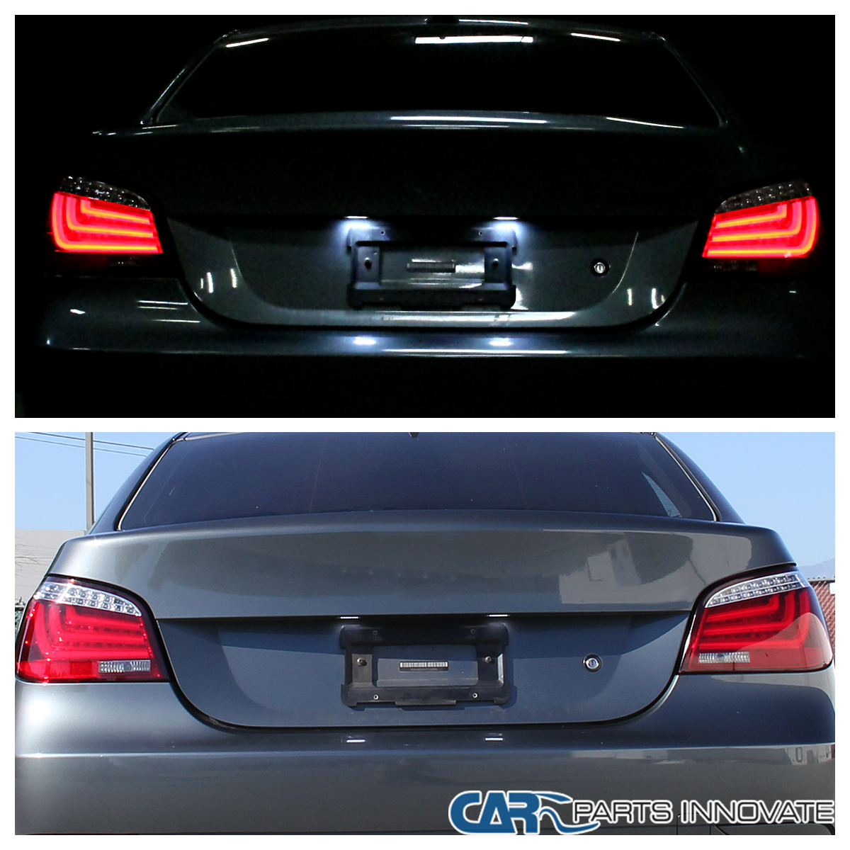 Red Fits 2004-2007 BMW E60 5-Series 525i 530i LED Tube Tail Lights