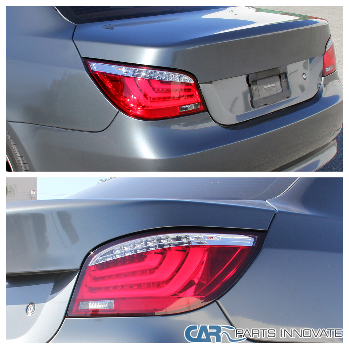 Red Fits 2004-2007 BMW E60 5-Series 525i 530i LED Tube Tail Lights