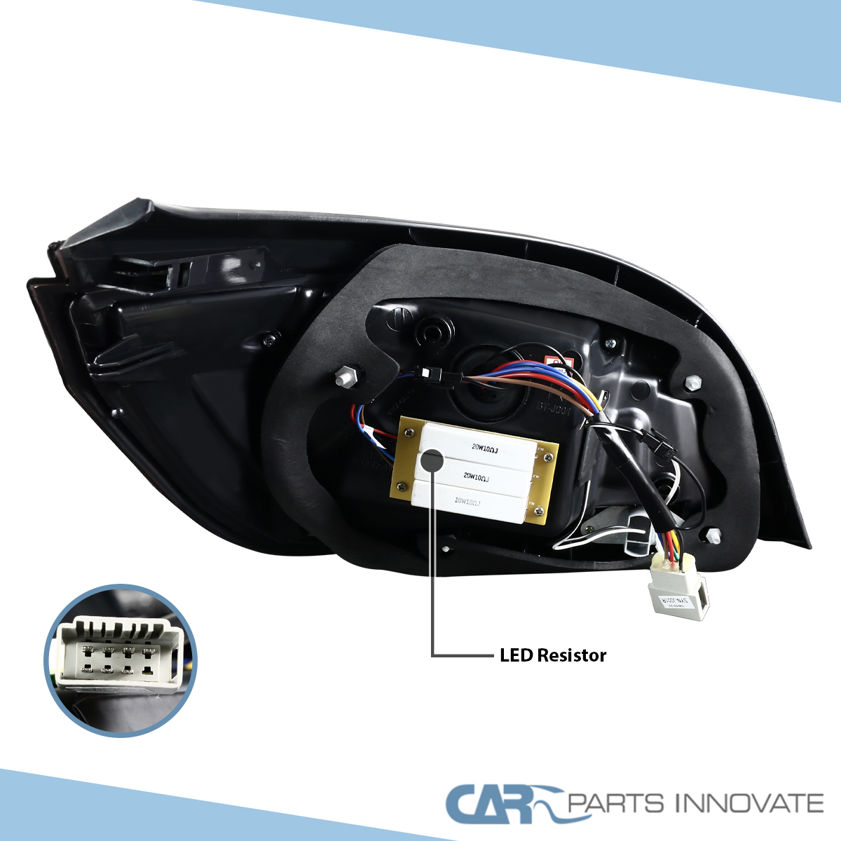 Fits 08-10 BMW E60 5-Series 525i 530i Pearl Black LED Tube Tail