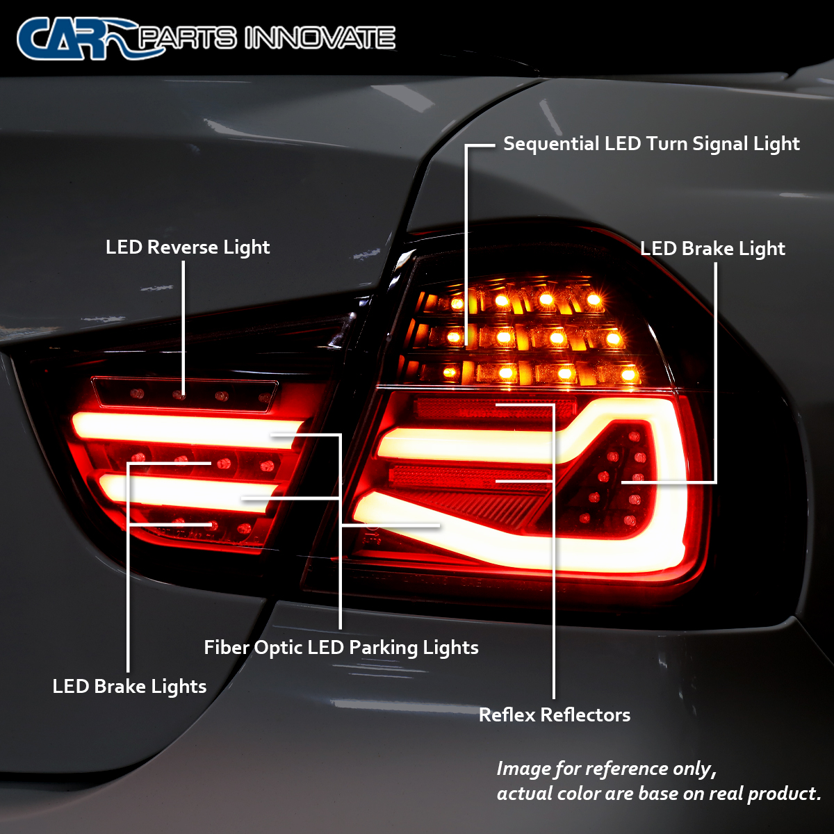 Fit 2009-2011 BMW E90 3-Series 325i 328i Sedan LED Tail Lights