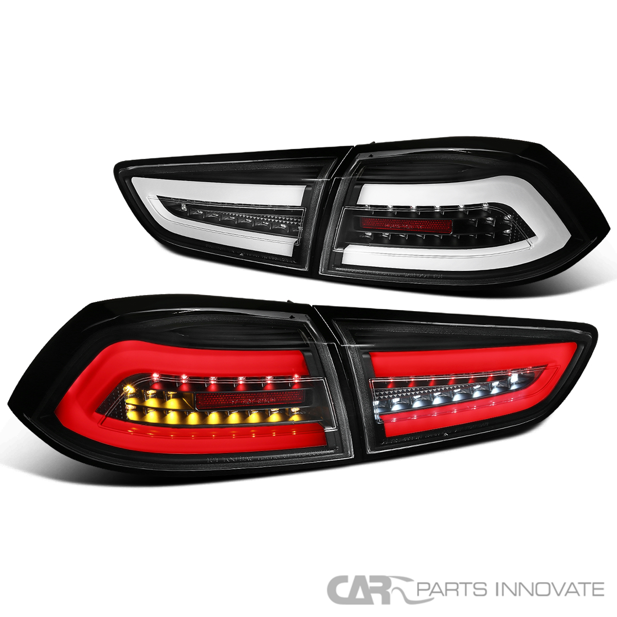 Black Tail Lights Fits 2008-2017 Mitsubishi Lancer Evolution 4Dr