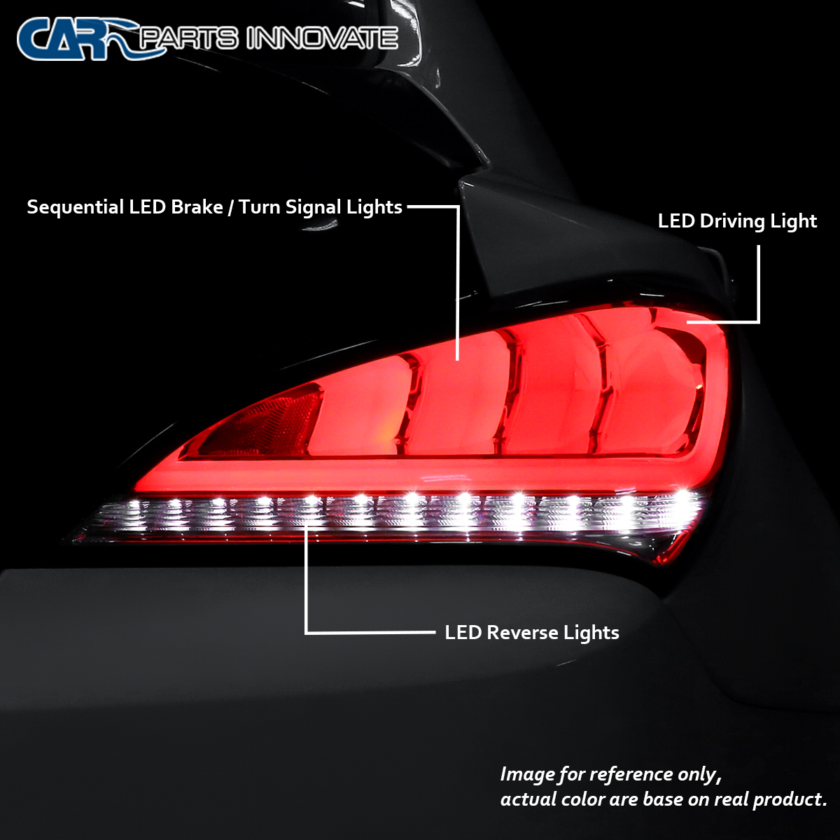 Pearl Black Fits 2010-2016 Hyundai Genesis Coupe Full LED