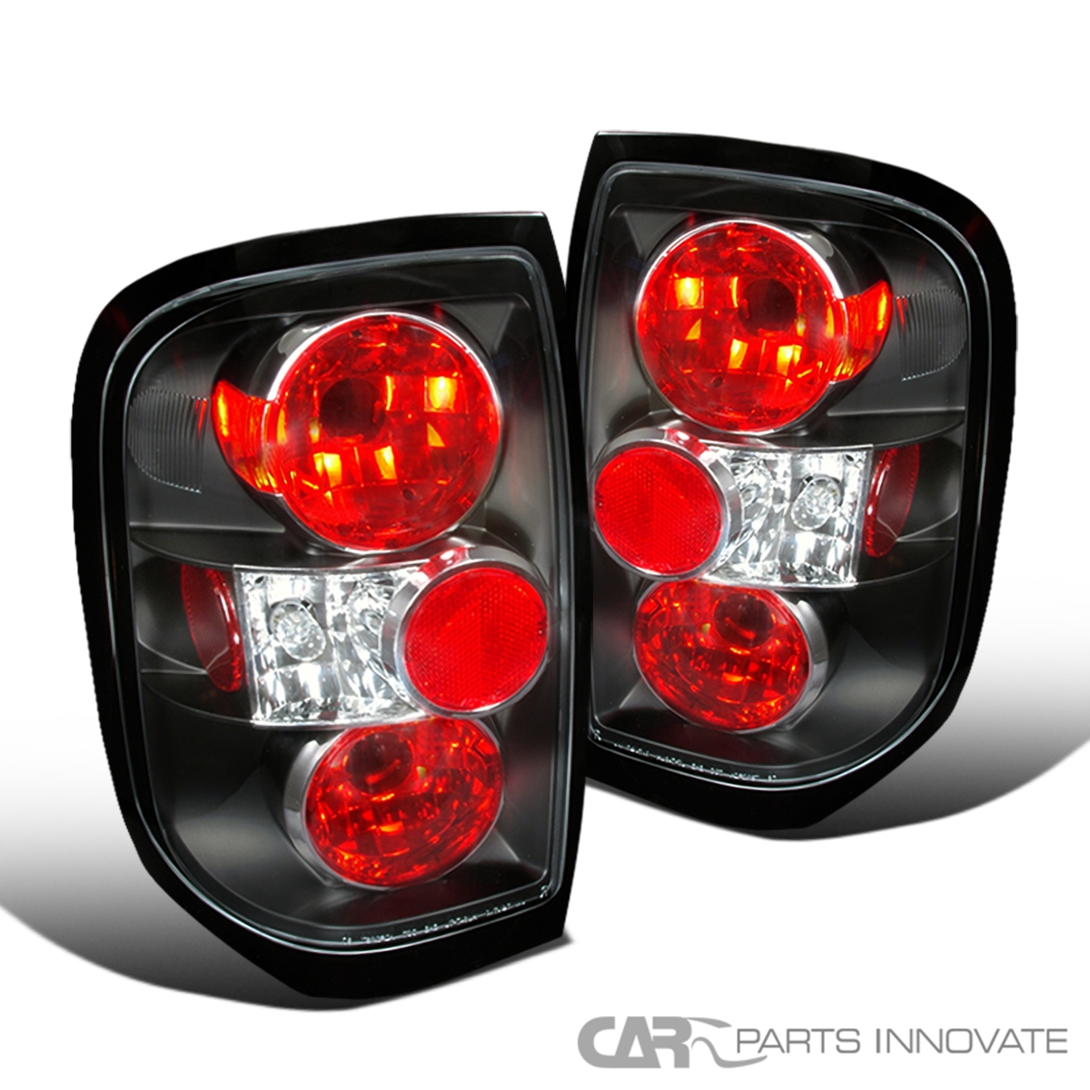 Fits 96-04 Pathfinder 97-04 Infiniti QX4 Black Tail Lights Brake