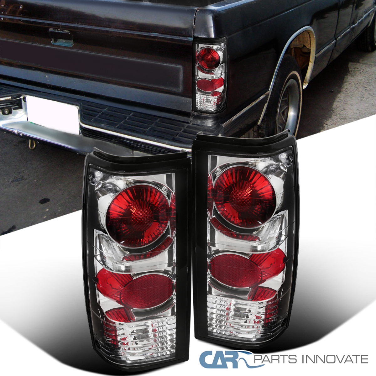 94-04 Chevy S10 GMC Sonoma Pickup Truck Red LED Tail Lights Lamps