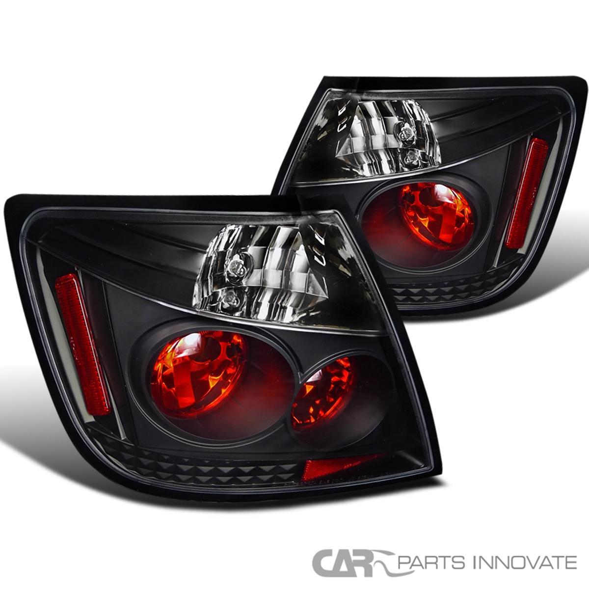 Fit Scion 04-10 tC Rear Tail Lights Black Reverse Brake Parking