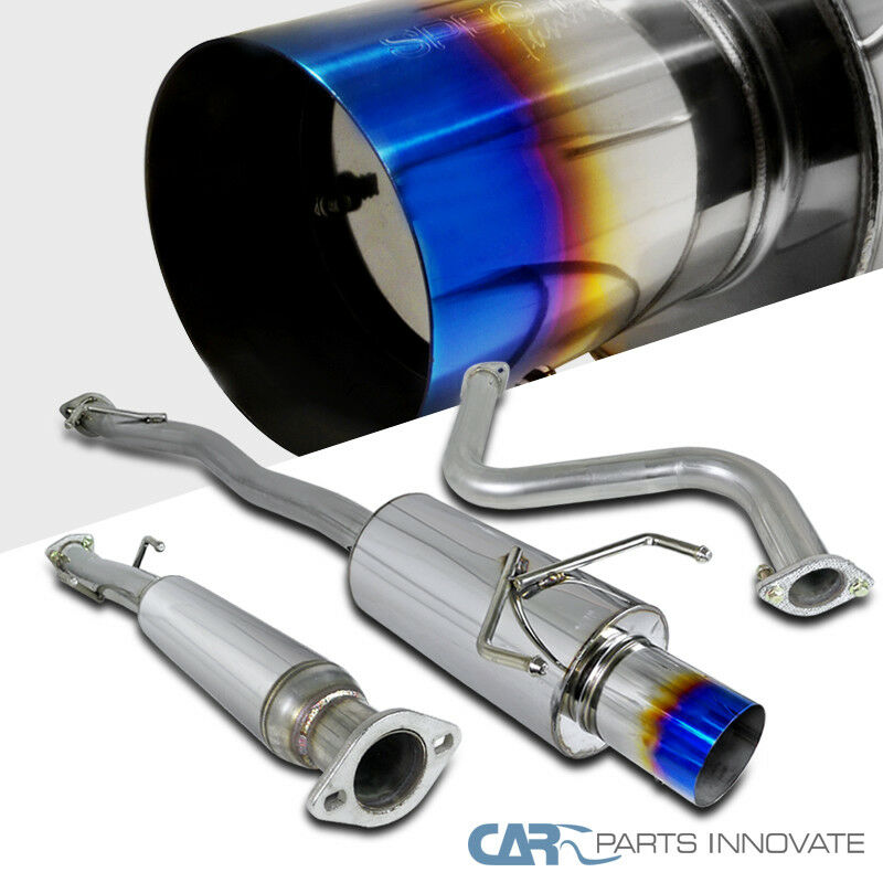 Fits Honda 90-93 Accord JDM Burnt Titanium Tint Catback Exhaust