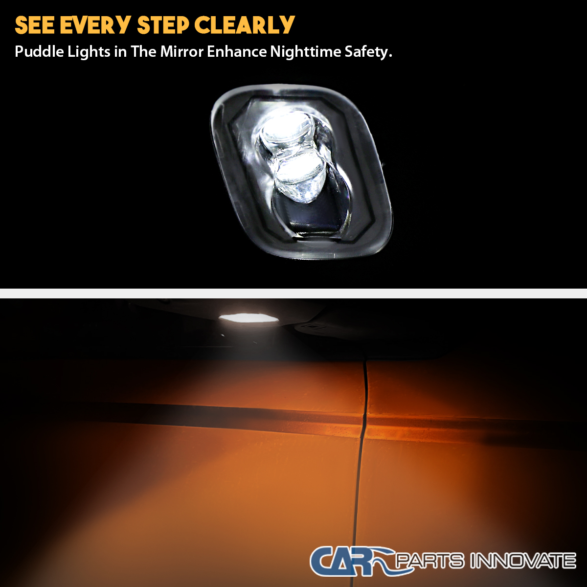 Chrome Power Heated Towing Mirrors For 2015-2020 Ford F-150 – With Signal, Puddle Light & Sensor