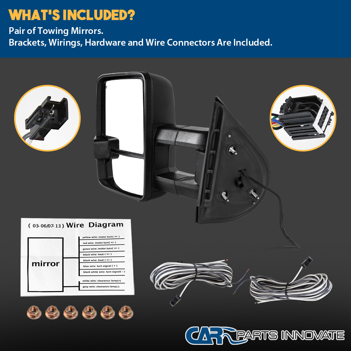 Towing Mirror for Silverado Sierra - Compatible with 2007-2013 Chevy Silverado 1500 GMC Sierra 2014 2500HD 3500HD Tow Mirror with Side Mirror Power... Towing Mirror for Silverado Sierra - Compatible with 2007-2013 Chevy Silverado 1500 GMC Sierra 2014 2500HD 3500HD Tow Mirror with Side Mirror Power...