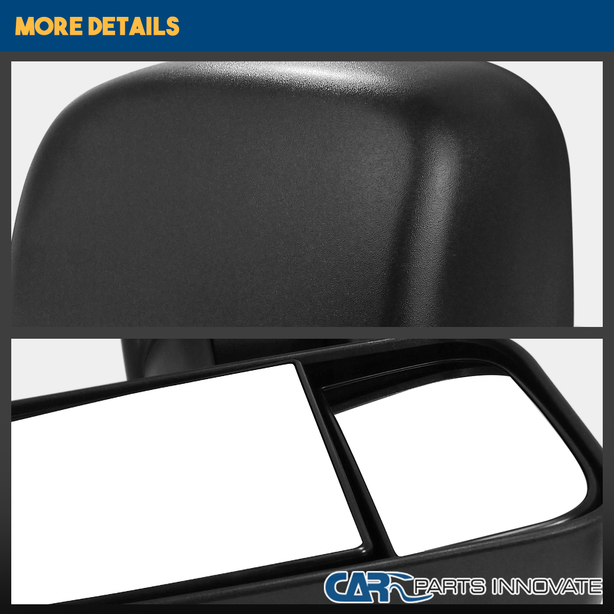 Autopartsclub2018 Power Heated Tow Mirrors For Chevy Silverado & GMC Sierra 1500/2500/3500 – Black, Manual Fold