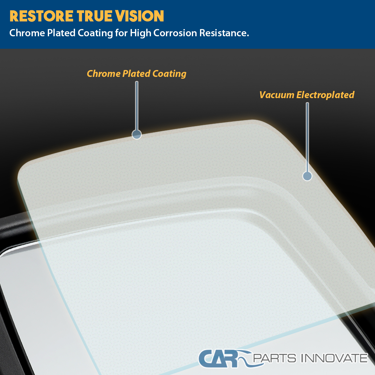 GM Accessories 23372181 Extended View Tow Mirrors In Chrome - Foto 5