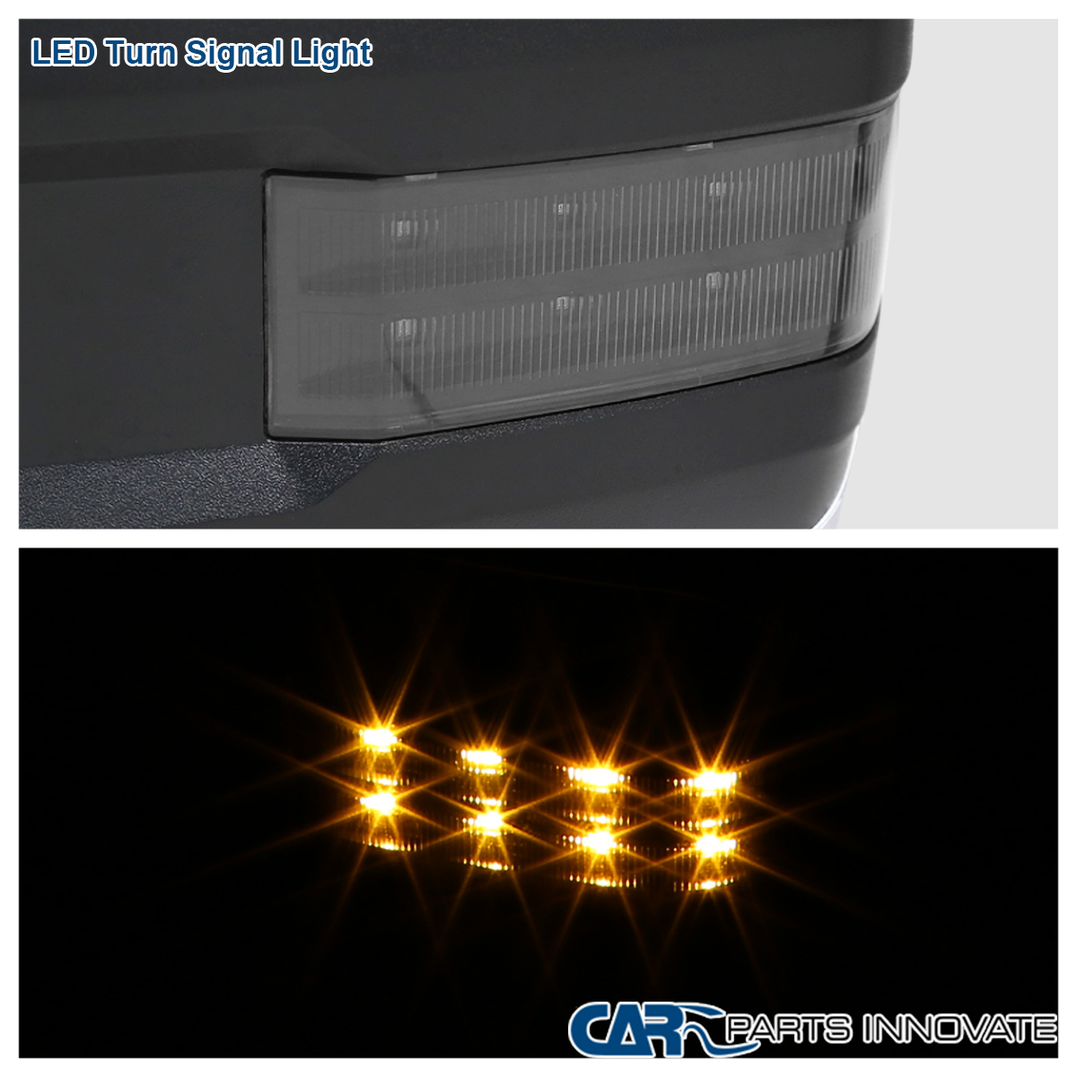 Towing Mirrors For Toyota Tundra/Sequoia (2007-2021) - Power Heated With Blind Spot Monitoring (Smoke)
