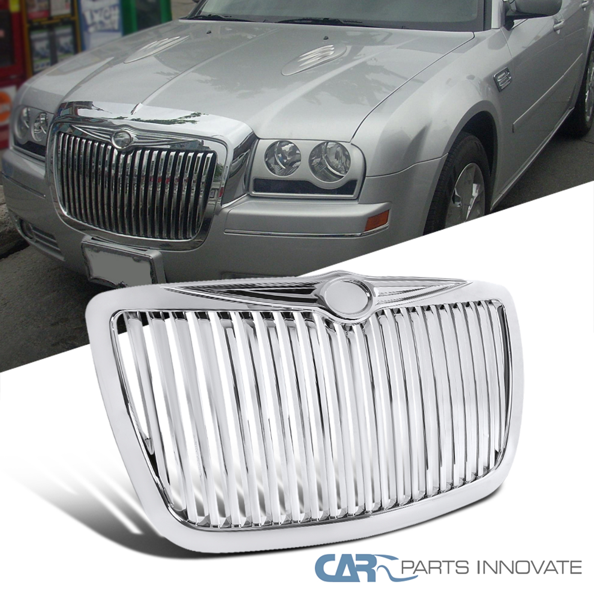 Fits 05-10 Chrysler 300 300C Replacement Front Chrome Vertical
