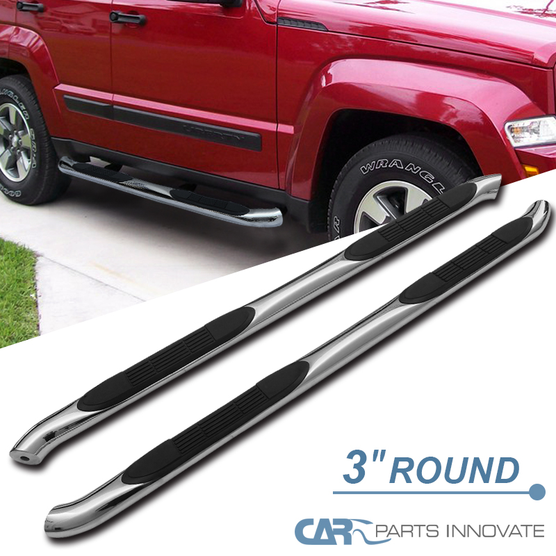 For 0813 Jeep Liberty KK 3" Polished Stainless Steel Side Step Nerf