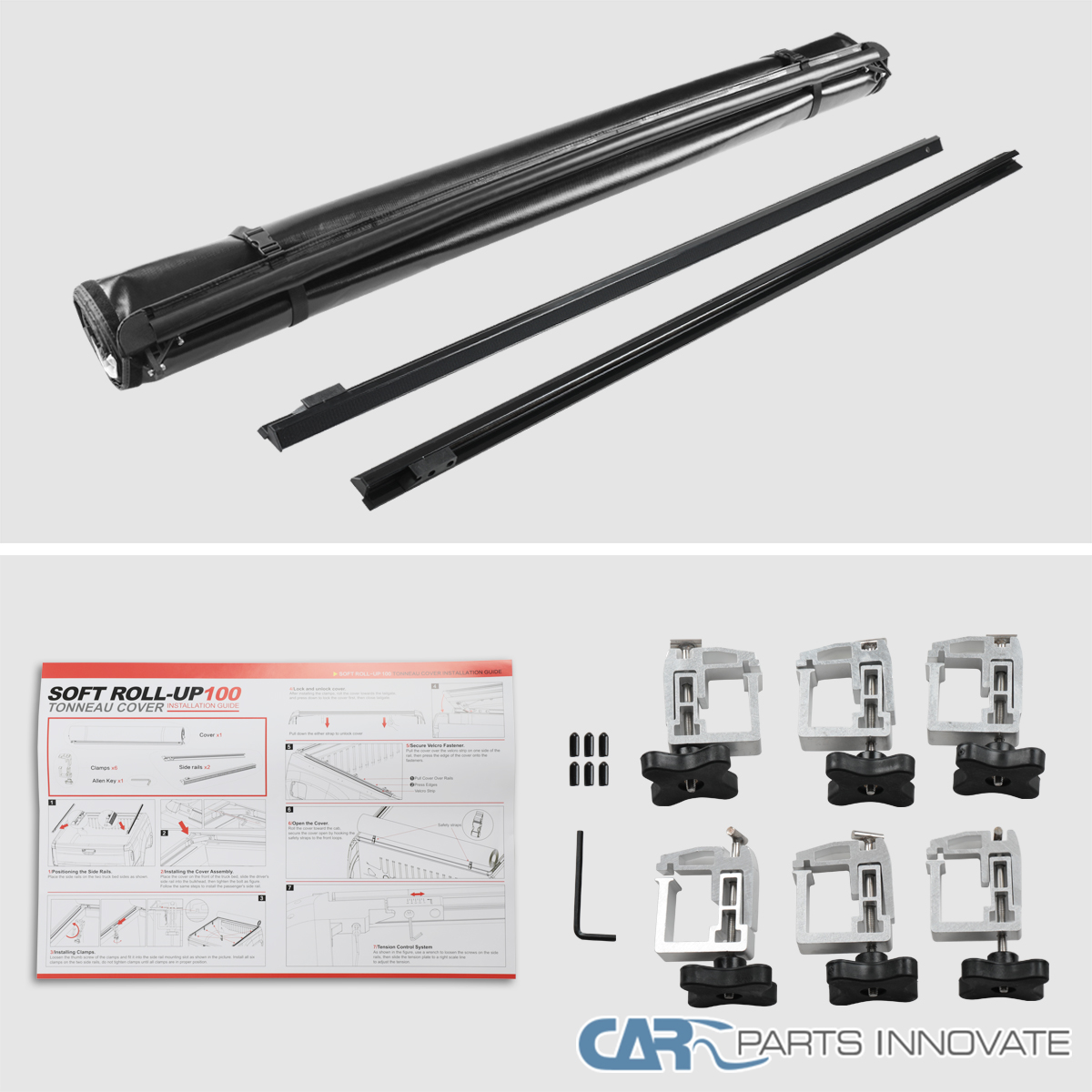 Fits 2005-2021 Nissan Frontier 6FT Roll-Up Soft Truck Bed Tonneau