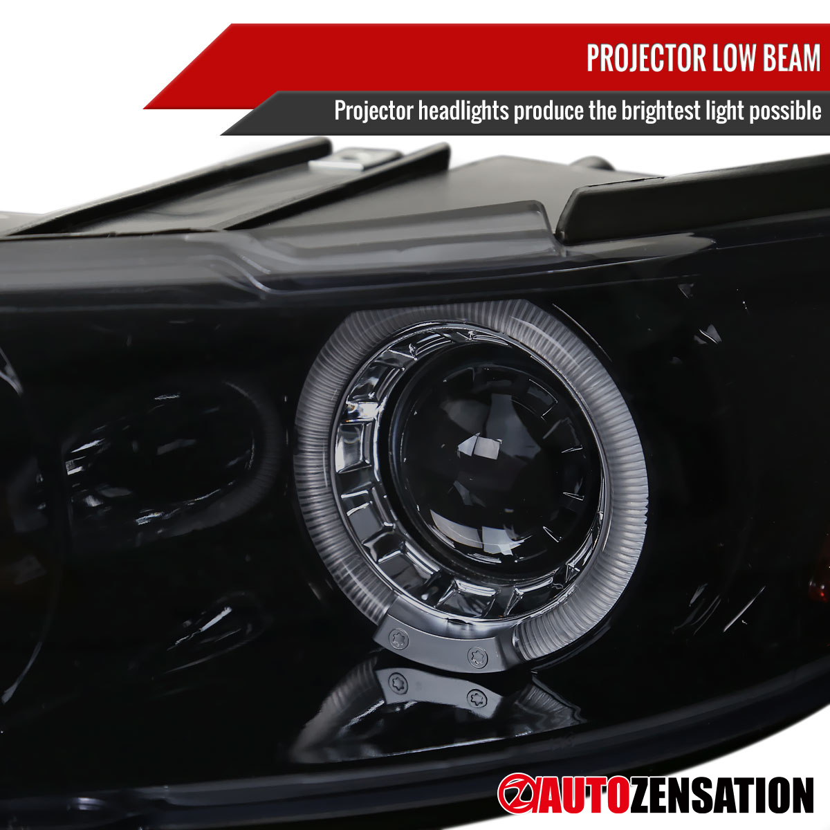 Fit 1997-2003 Pontiac Grand Prix Black Smoke LED Halo
