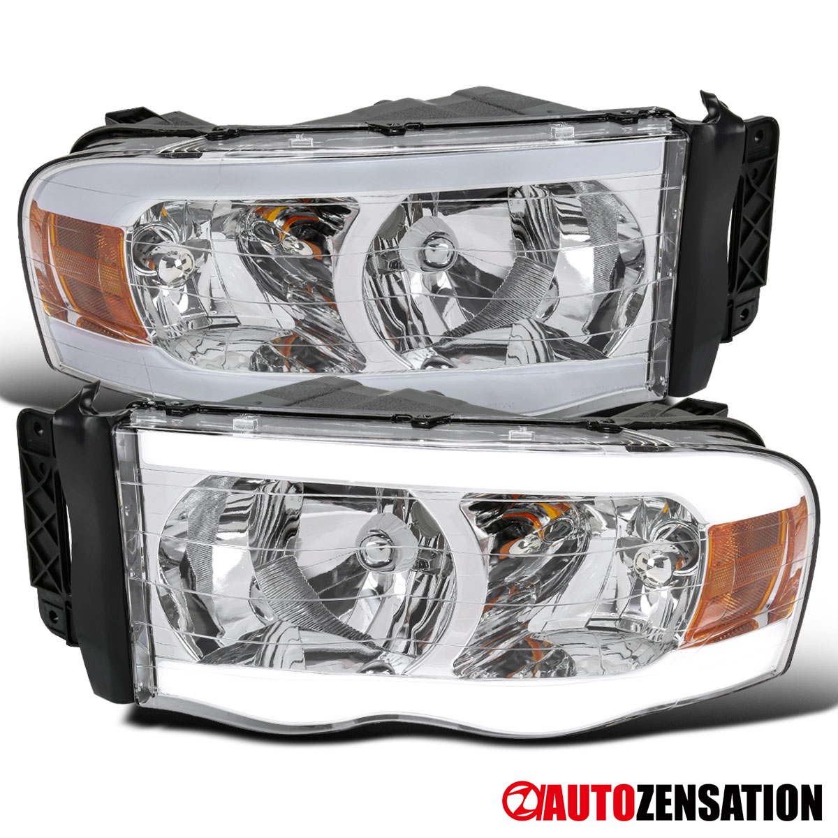 Smoke Tinted Headlight Assembly Set For 2002-2005 Dodge Ram 1500 2500 3500 – Left + Right 10 thumbnail image