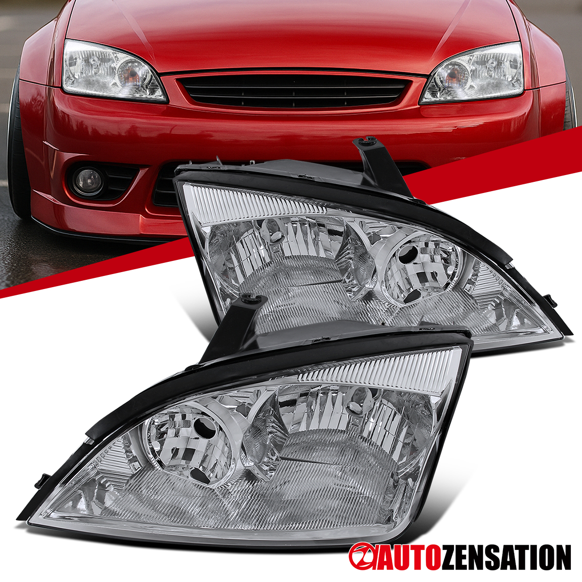 Fit 2005-2007 Ford Focus ZX4 Headlights Headlamps Replacement Left