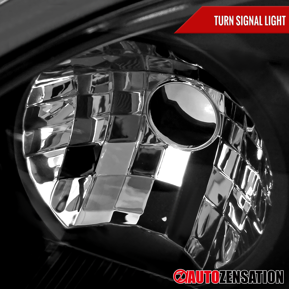 Fit 2005-2007 Ford Focus Black Headlights Factory Style Head Lamps