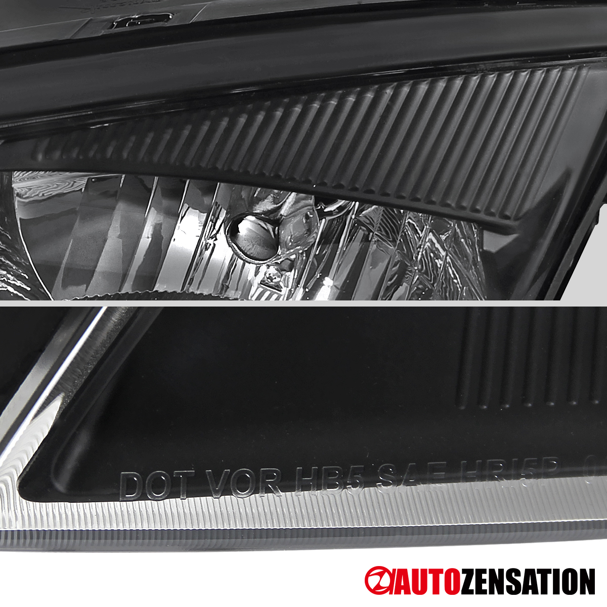 Fit 2005 2006 2007 Ford Focus ZX4 Black Headlights Assembly Lamps